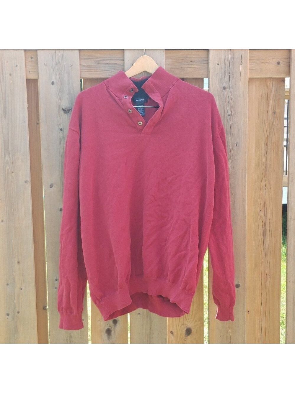 ATTRACTIVE Men's Distinction Sweater Zip and Snap Up Neck Line Mens Size…